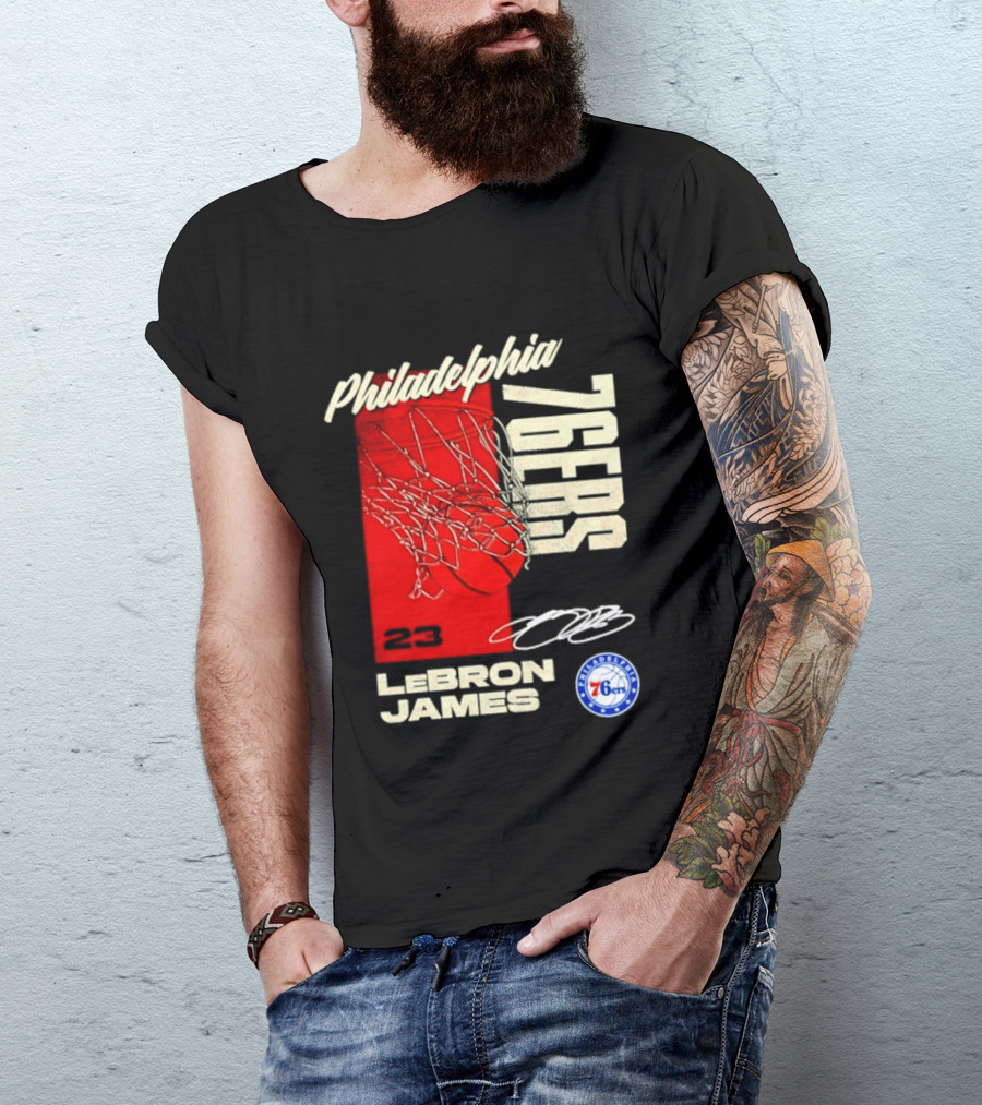 LeBron James 23 Philadelphia 76ers Basketball T-Shirt