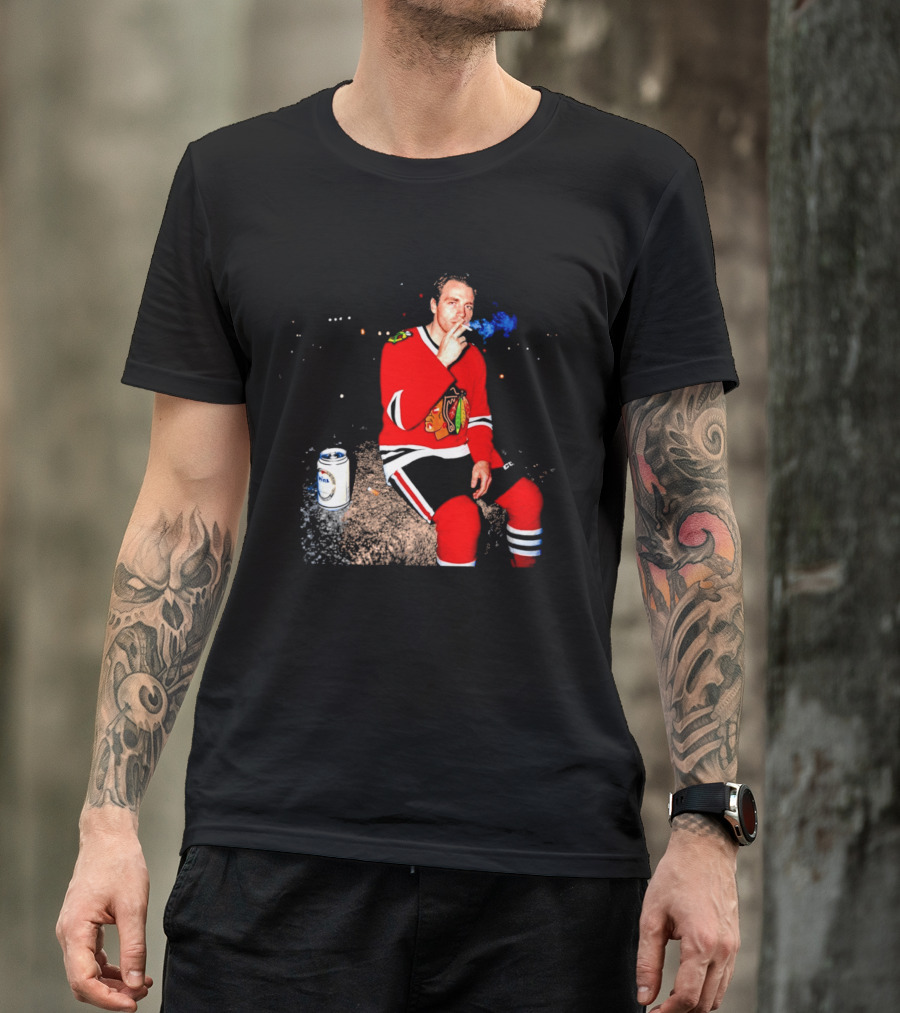 Patrick Kane Chicago Blackhawks Showtime Smoking Retro Aesthetic T-Shirt
