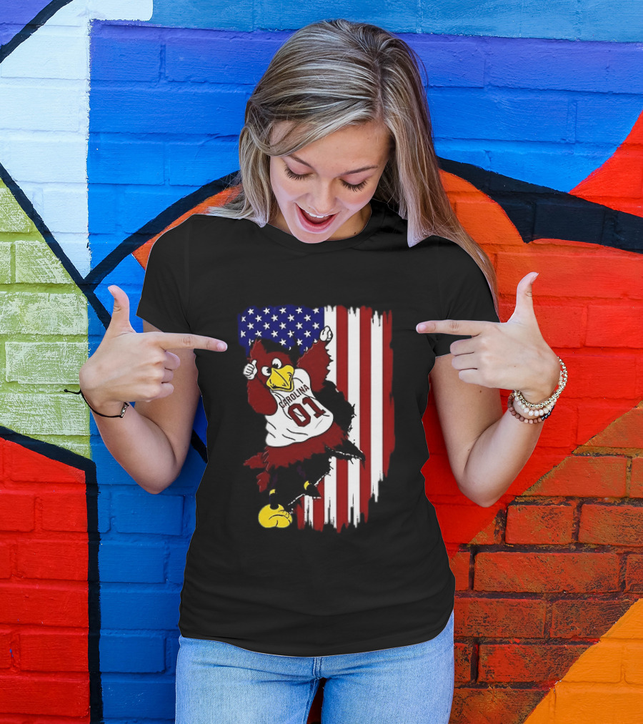 South Carolina Gamecocks Carolina 01 USA Flag We The People T-Shirt