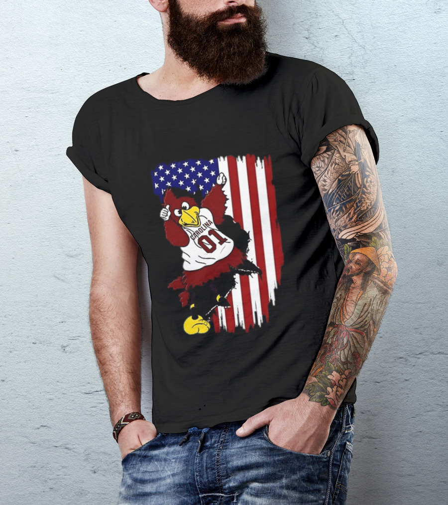 South Carolina Gamecocks Carolina 01 USA Flag We The People T-Shirt