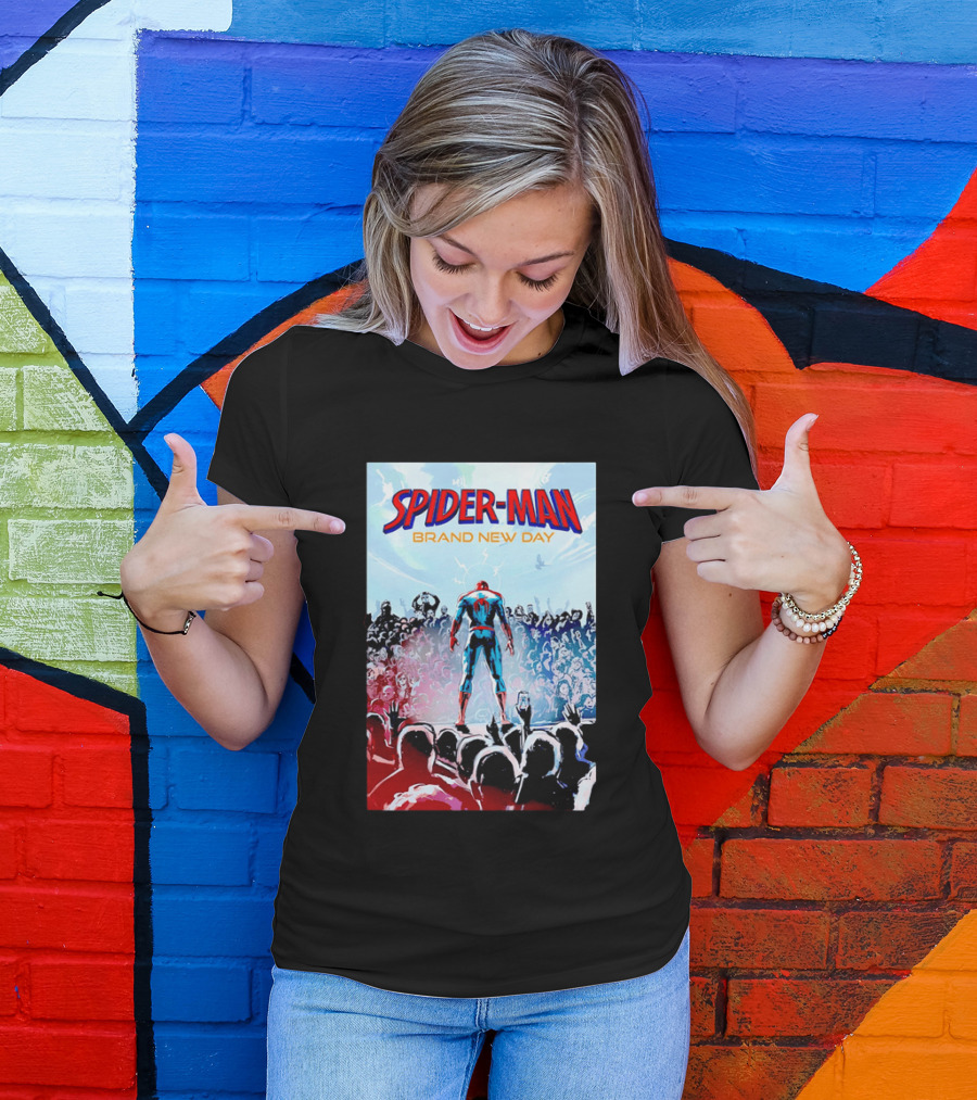 Spider Man Brand New Day Crowd Marvel T-Shirt