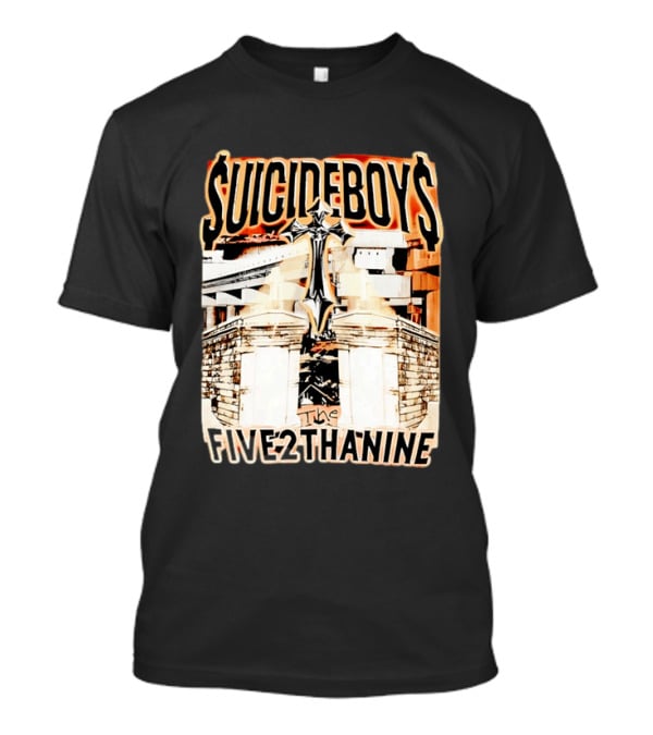 SUICIDEBOYS The Five2thanine Gothic Cross Block Letters T-Shirt