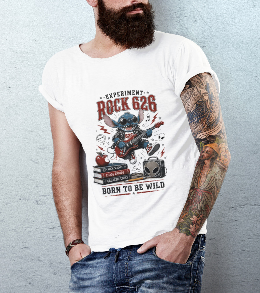 Experiment Rock 626 Born To Be Wild Music Science Chaos Chords Galactic Vibes T-Shirt