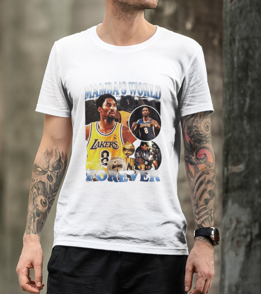 Mamba's World Forever Lakers Kobe Bryant 8 T-Shirt