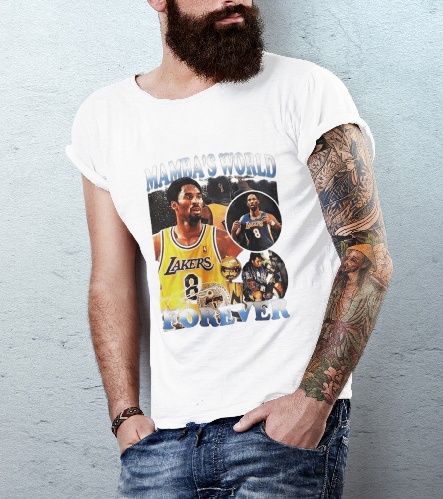 Mamba's World Forever Lakers Kobe Bryant 8 T-Shirt