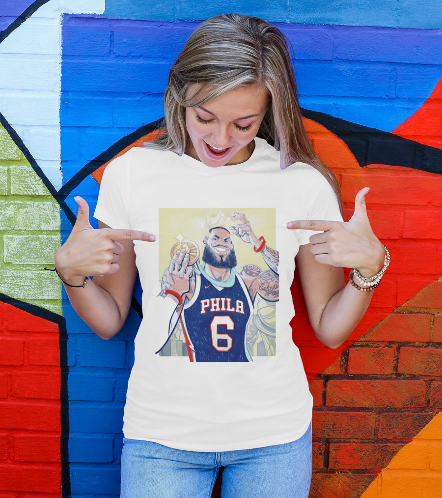 LeBron James Phila 6 Caricature NBA T-Shirt