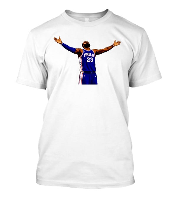 Philadelphia 76ers Number 23 Phila Jersey Arms Raised T-Shirt