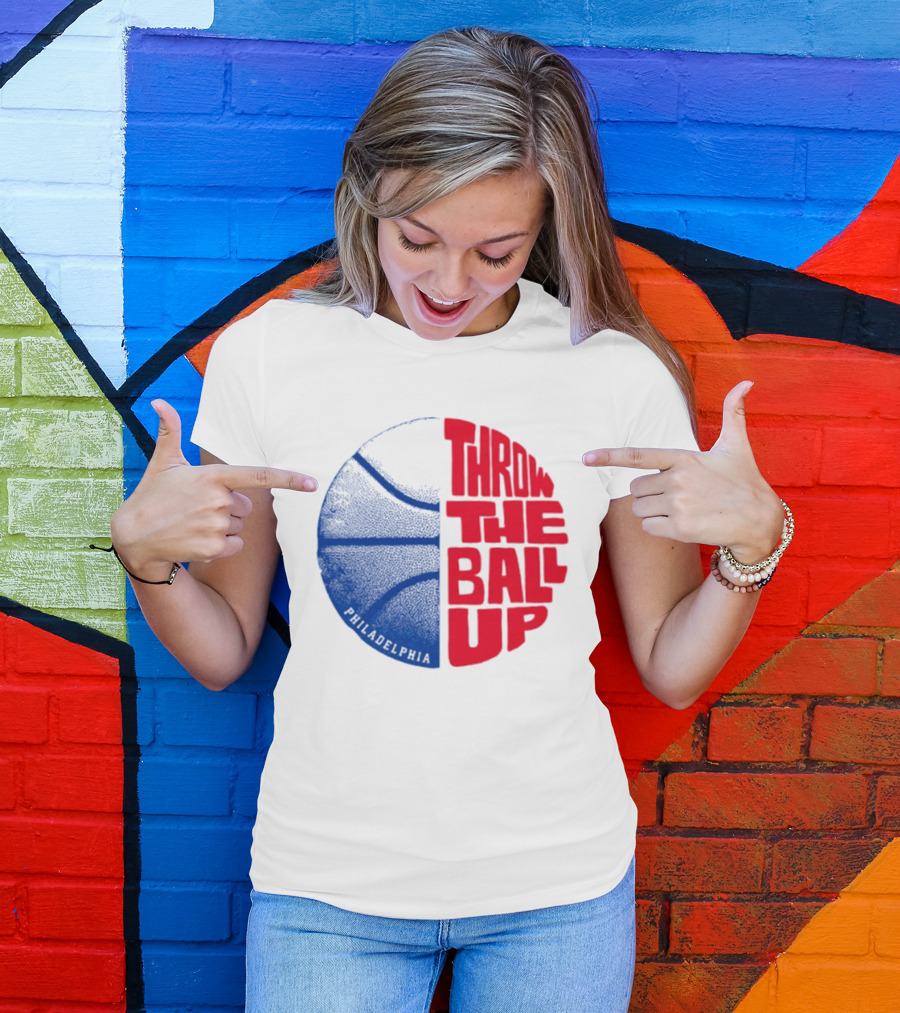 LeBron James Philadelphia 76ers Throw The Ball Up Basketball T-Shirt