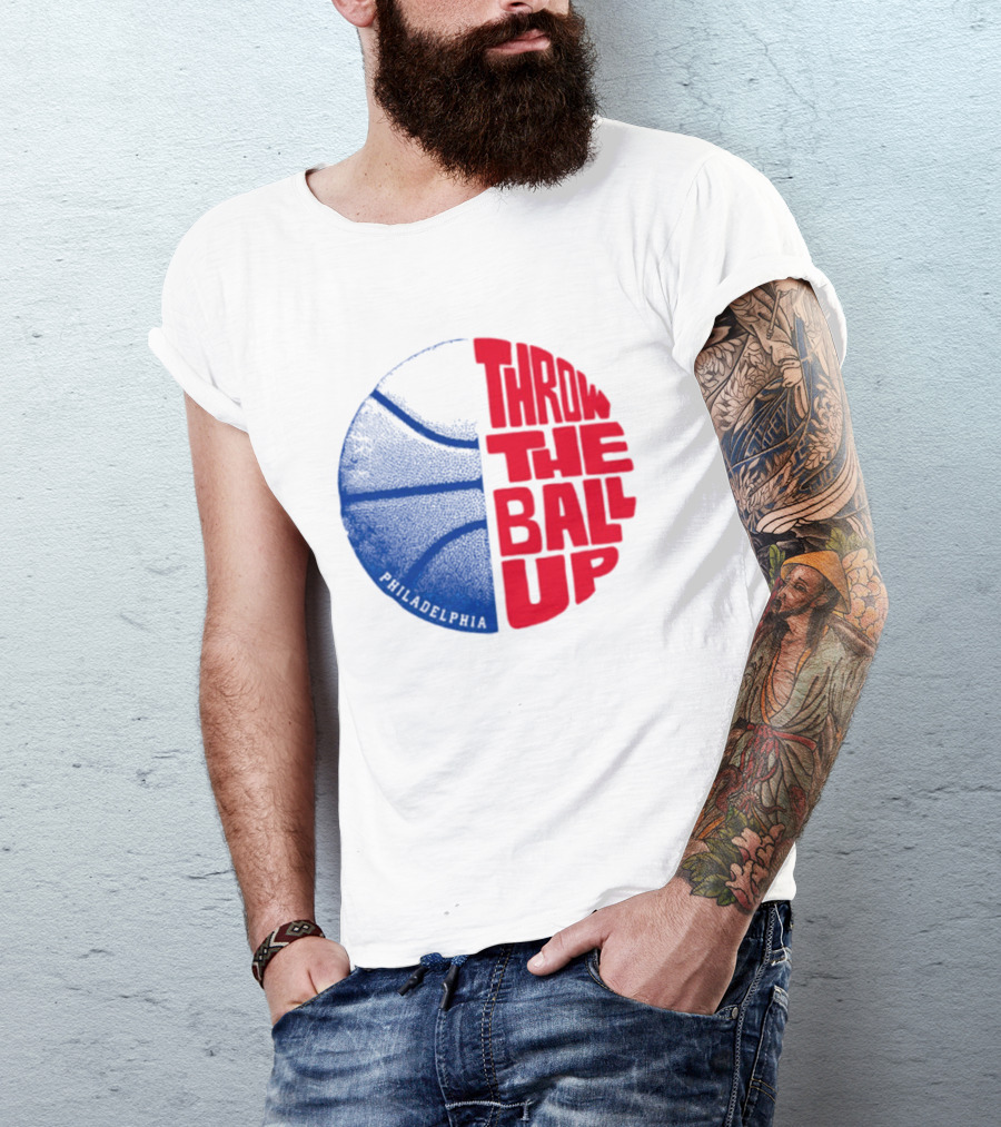 LeBron James Philadelphia 76ers Throw The Ball Up Basketball T-Shirt