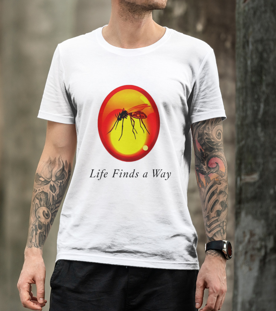 Mosquito In Amber Life Finds A Way Jurassic Park T-Shirt