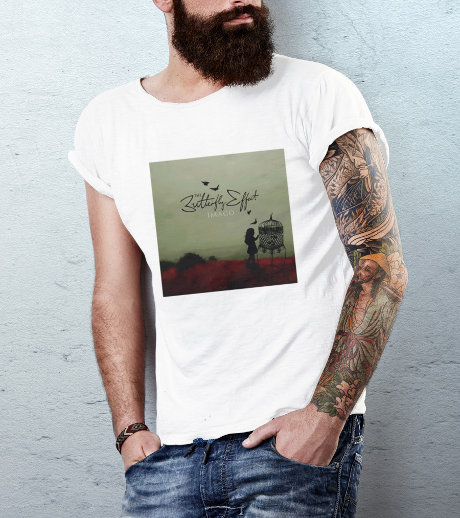 The Butterfly Effect IMAGO Silhouette With Birdcage And Butterflies T-Shirt