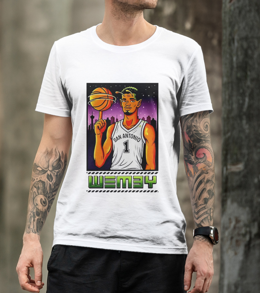 Wemby No 1 San Antonio Basketball Alien T-Shirt