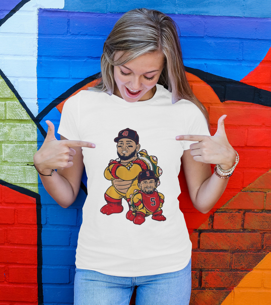 Bowser And Mini Bowser Willson Contreras Caleb Durbin Boston Red Sox T-Shirt