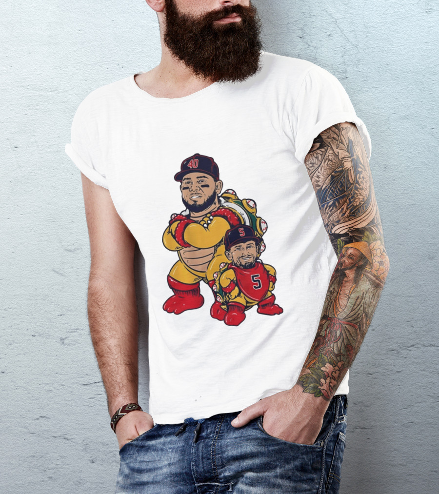 Bowser And Mini Bowser Willson Contreras Caleb Durbin Boston Red Sox T-Shirt
