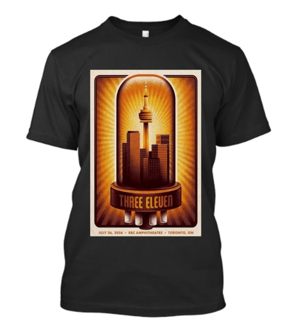 Three Eleven Concert July 26 2026 RBC Amphitheatre Toronto Ontario CN Tower Skyline T-Shirt