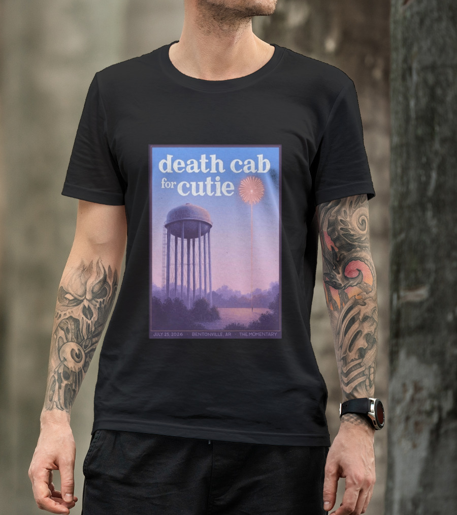 Death Cab For Cutie July 25 2026 The Momentary Bentonville AR Water Tower Firework T-Shirt