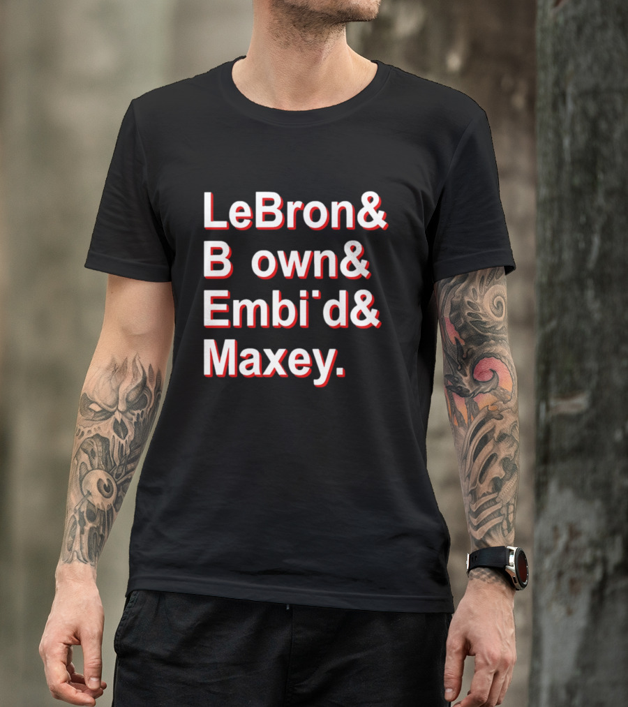 LeBron Brown Embiid Maxey Philadelphia 76ers NBA 2026 T-Shirt