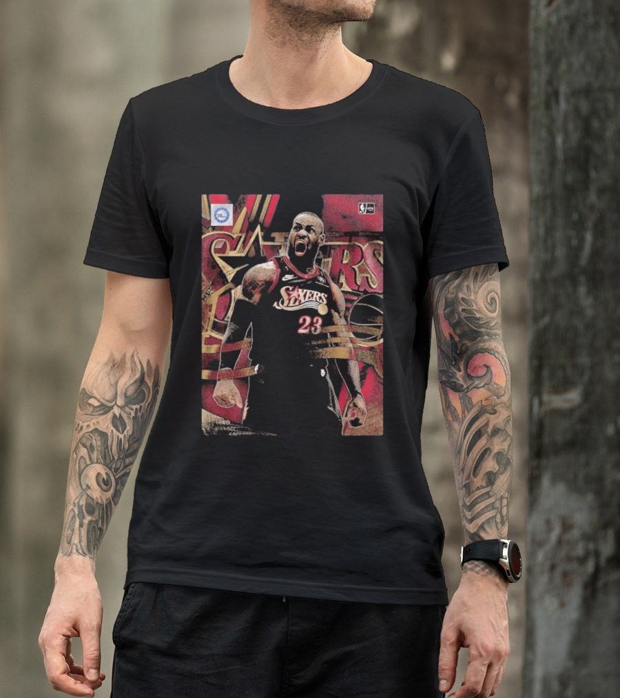 Lebron James Joins Philadelphia 76ers Number 23 NBA Team Jersey T-Shirt