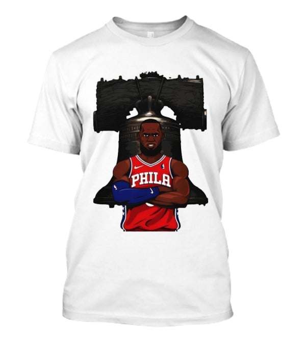 Philadelphia 76ers 2026 LeBron James Liberty Bell Basketball T-Shirt