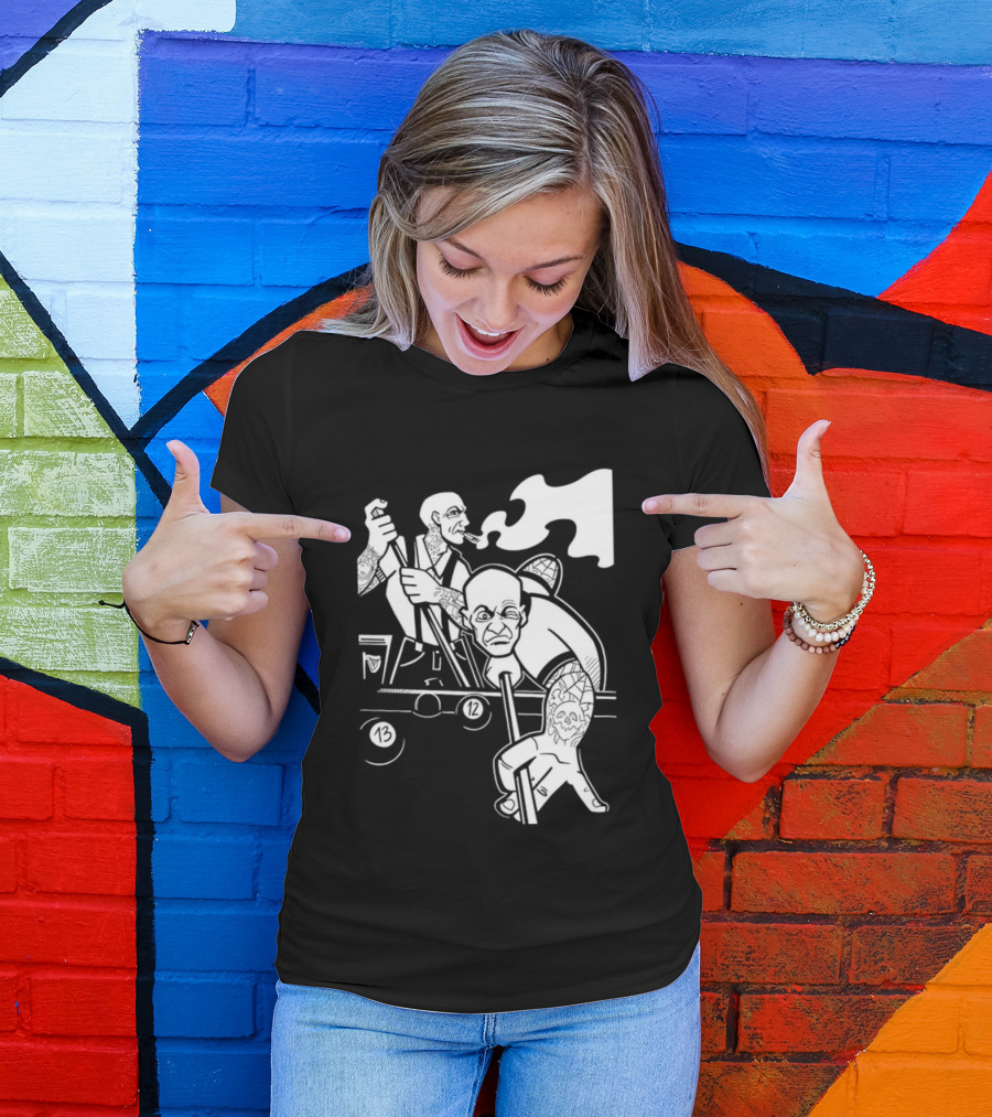13 12 Tattooed Billiard Players Smoking Pool Game T-Shirt
