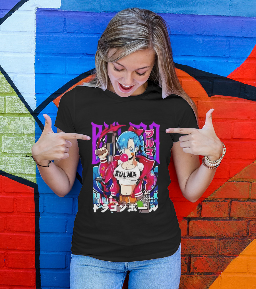 Bulma Dragon Ball Bulma Anime Manga Character Japan Kanji Street T-Shirt