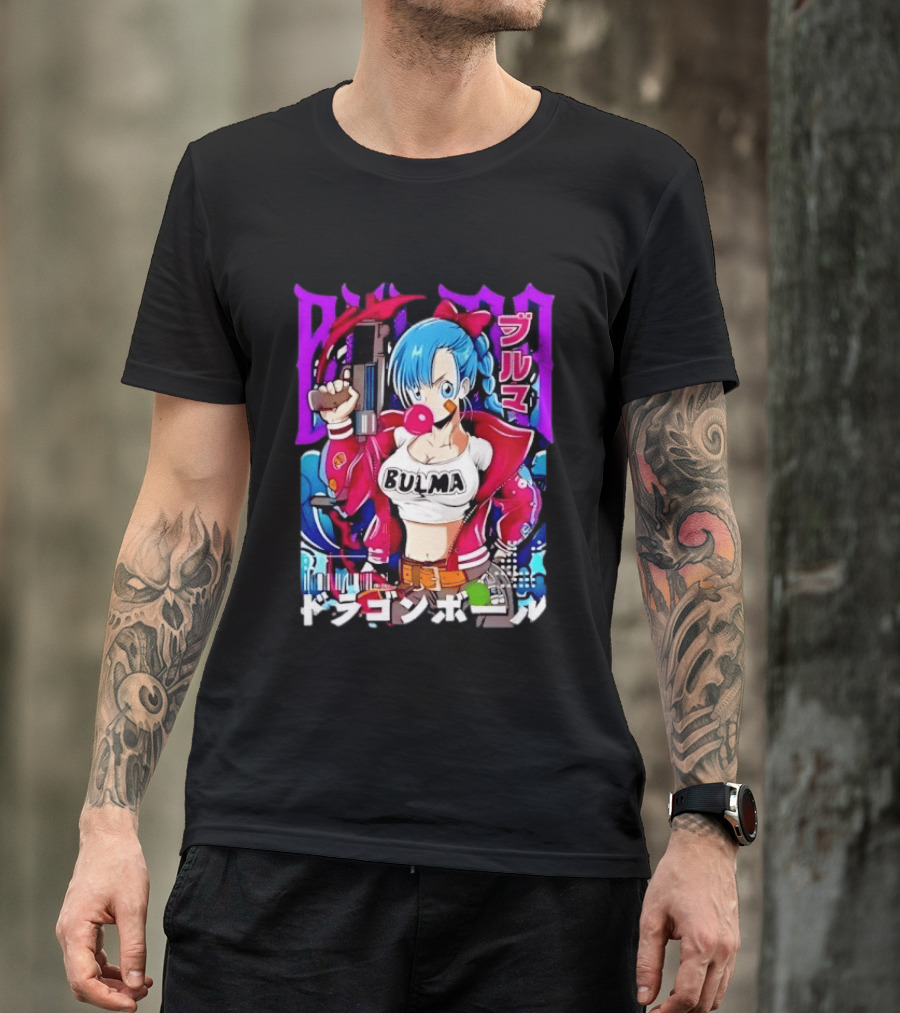 Bulma Dragon Ball Bulma Anime Manga Character Japan Kanji Street T-Shirt