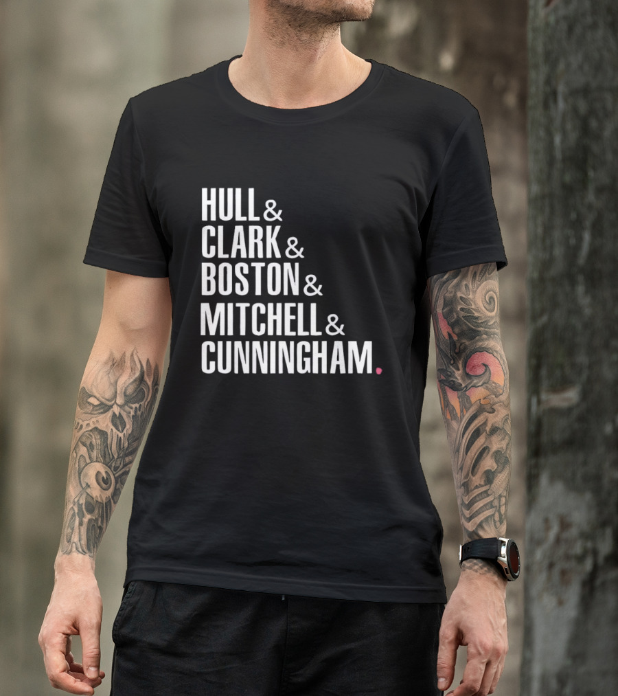 Hull Clark Boston Mitchell Cunningham Indiana Fever WNBA Basketball 2026 T-Shirt