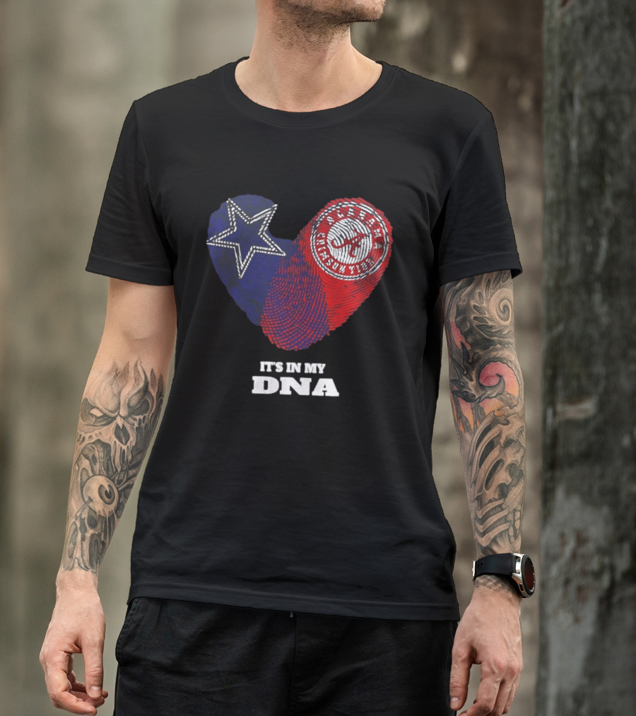 Dallas Cowboys Star And Atlanta Braves Heart It's In My DNA T-Shirt