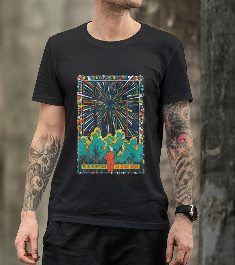 David Byrne Who Is This Sky Tour Cardiff Castle UK 26 July 2026 T-Shirt