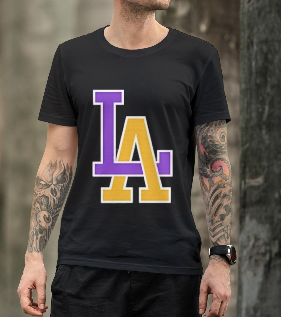 Los Angeles Lakers Purple Gold LA T-Shirt