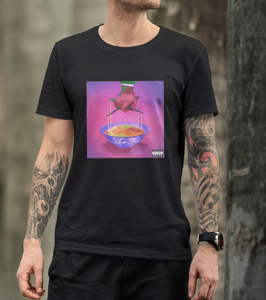 Parental Advisory Explicit Content Ramen Puppet Master Japanese Noodles Bowl T-Shirt
