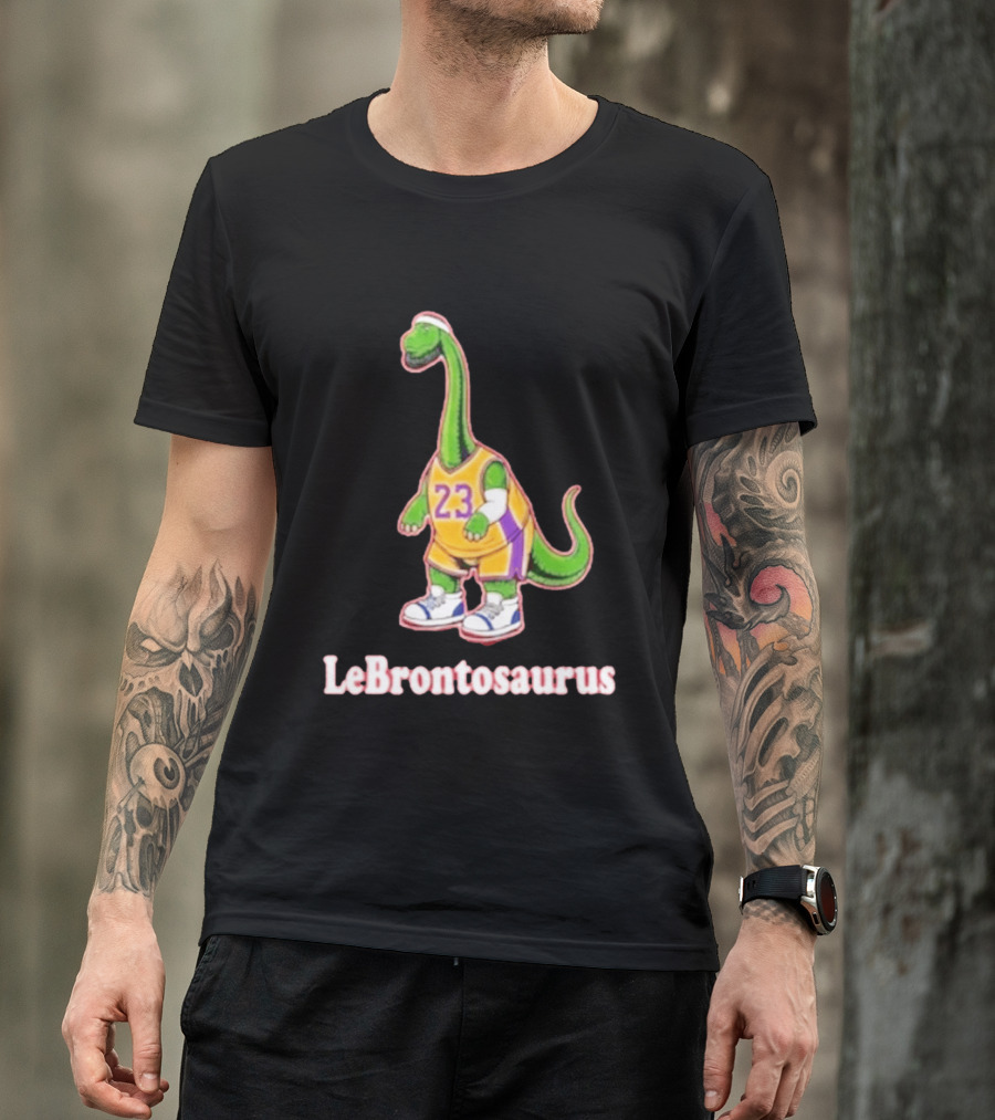 LeBrontosaurus Dinosaur Wearing Jersey 23 Basketball T-Shirt