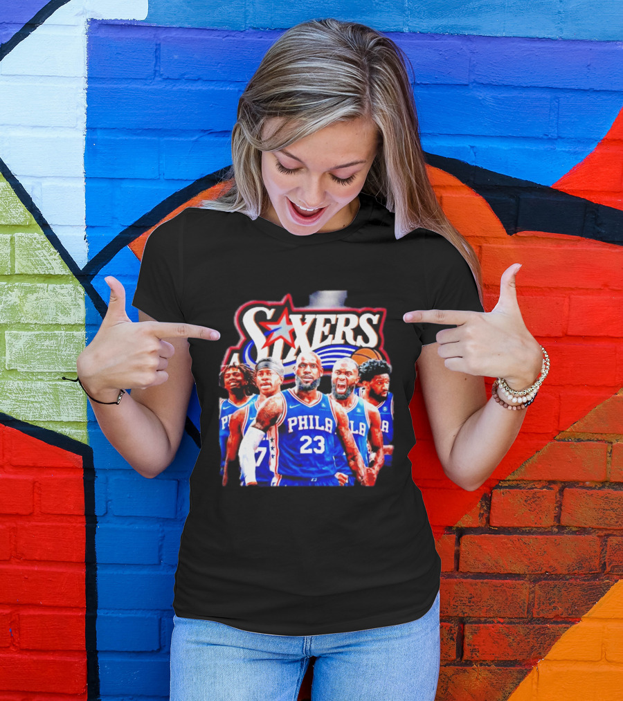 Philadelphia 76ers Star Players PHILA Jersey Sixers Basketball Team T-Shirt