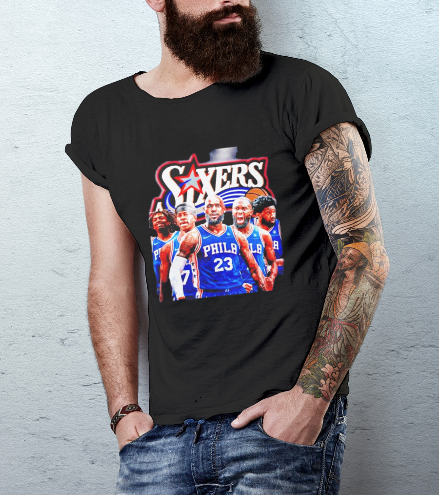 Philadelphia 76ers Star Players PHILA Jersey Sixers Basketball Team T-Shirt