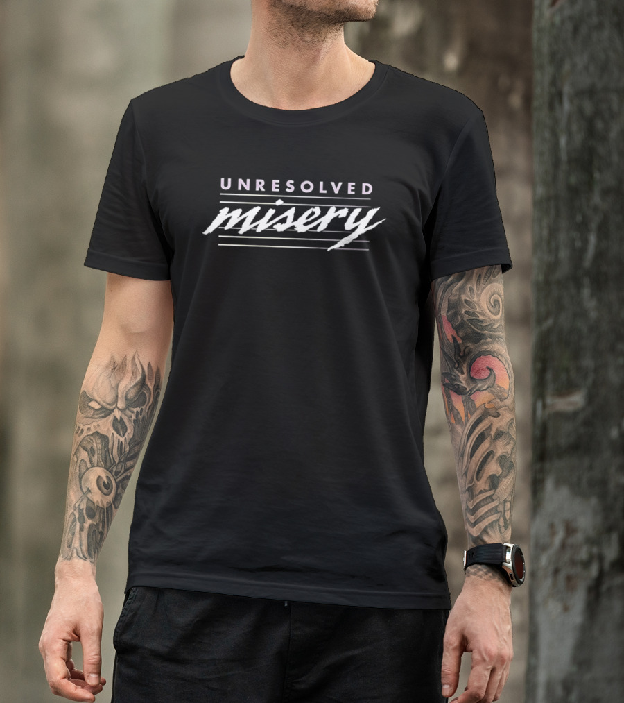 UNRESOLVED MISERY Distressed Retro Aesthetic T-Shirt