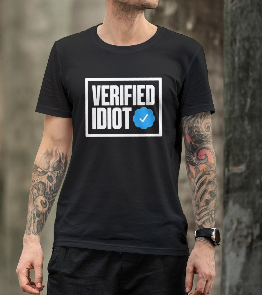 Verified Idiot Checkmark Box T-Shirt