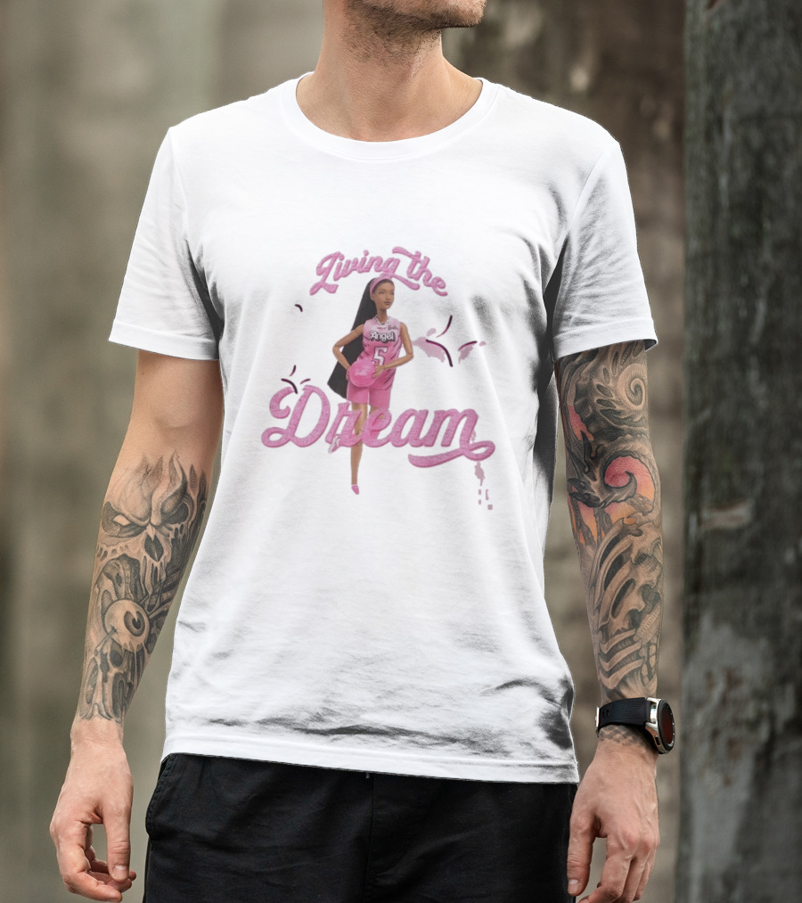 Living The Dream Barbie Angel 5 Basketball T-Shirt