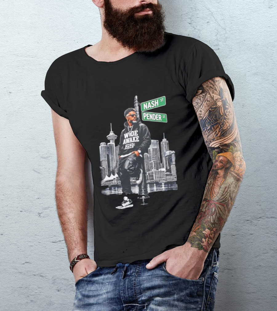 Wide Awake 252 Nash Street Pender Street Urban Skyline T-Shirt