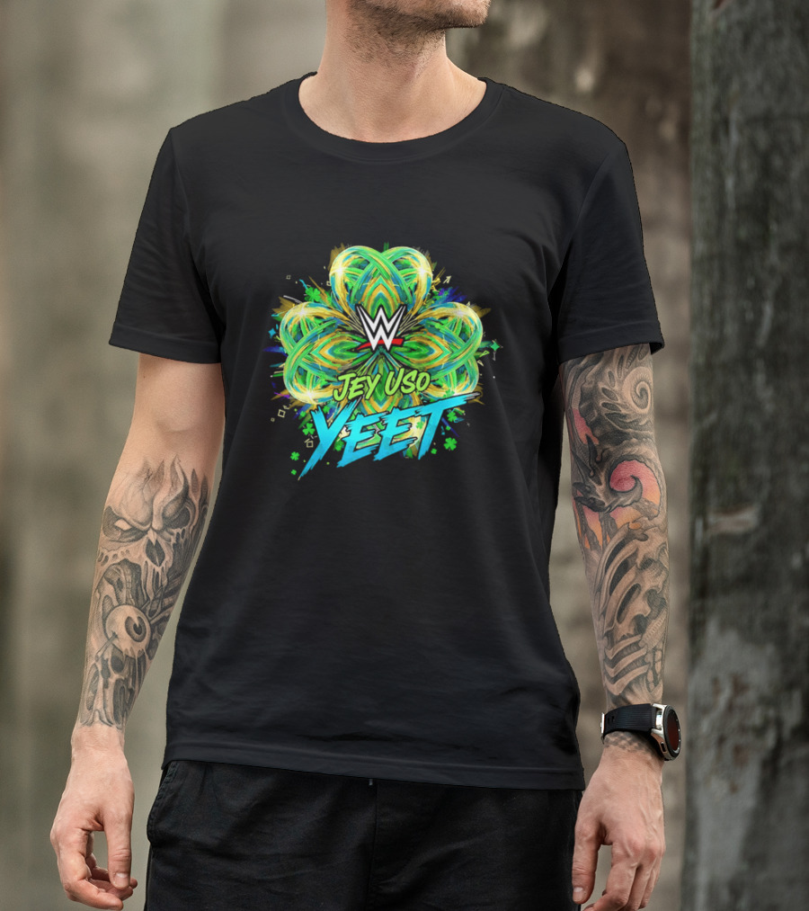 WWE Jey Uso Yeet St Patrick's Day 2026 Clover T-Shirt
