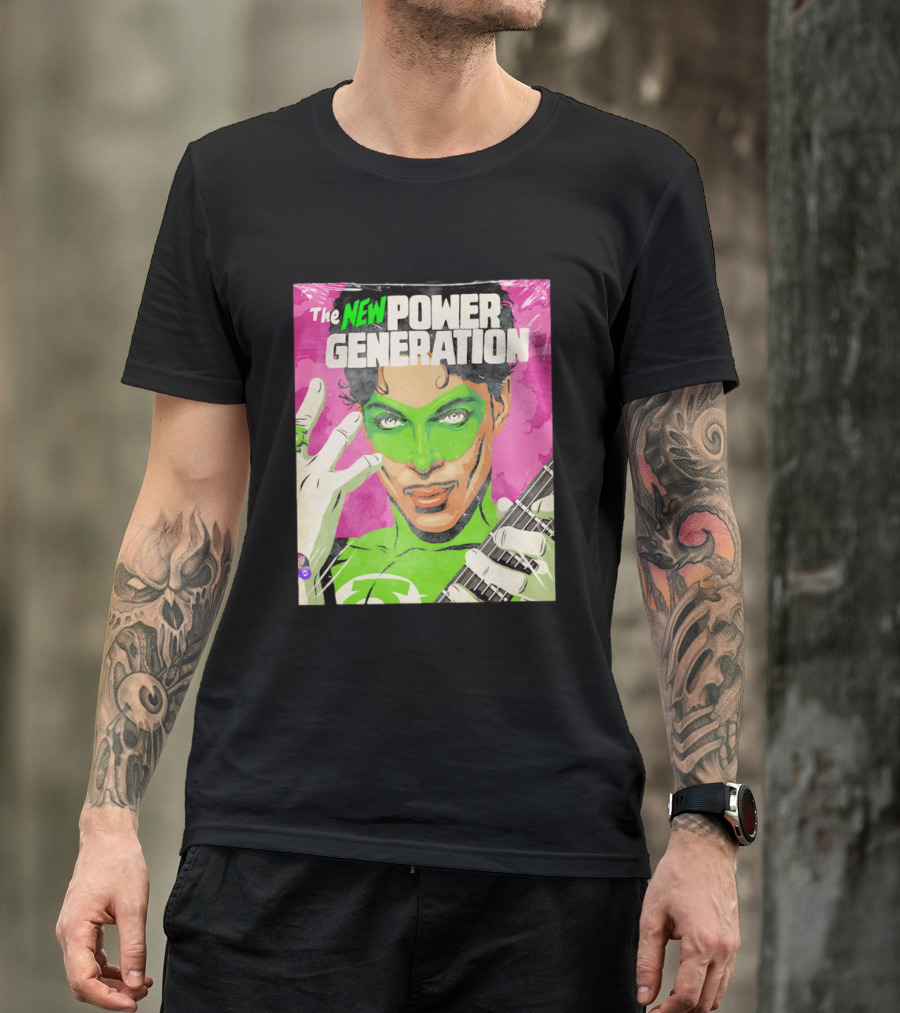 The New Power Generation Prince Green Lantern Guitar Hero T-Shirt