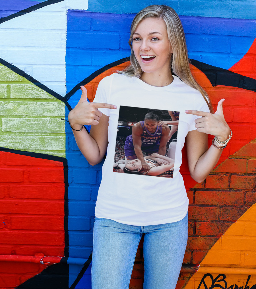 Brittney Griner Phoenix Mercury Caitlin Clark Indiana Fever NBA WNBA Crossover Moment T-Shirt
