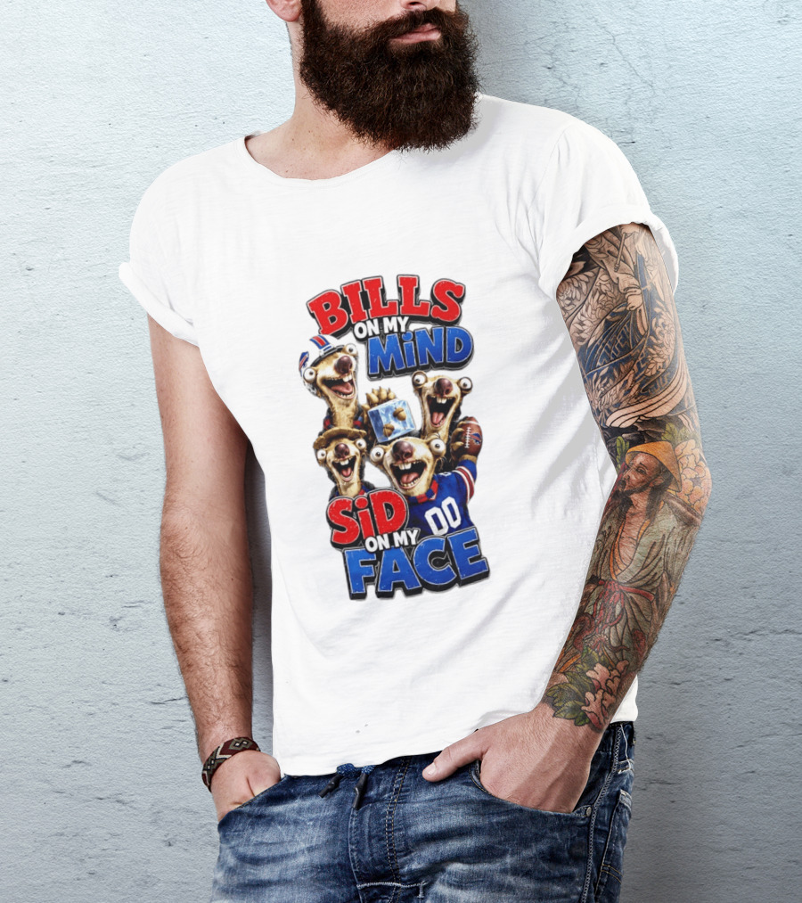 Buffalo Bills On My Mind Funny Sid Character Face Creation T-Shirt