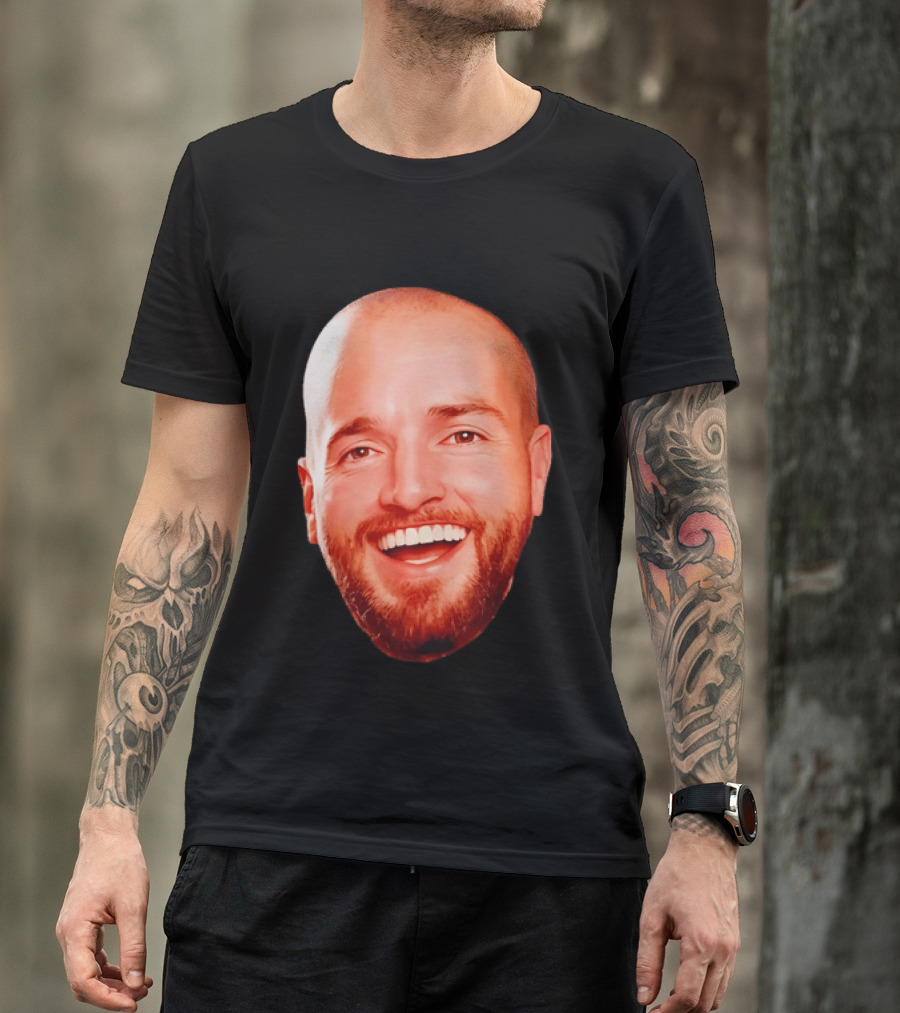 The Smiling Man Happy Face Bold Expression T-Shirt