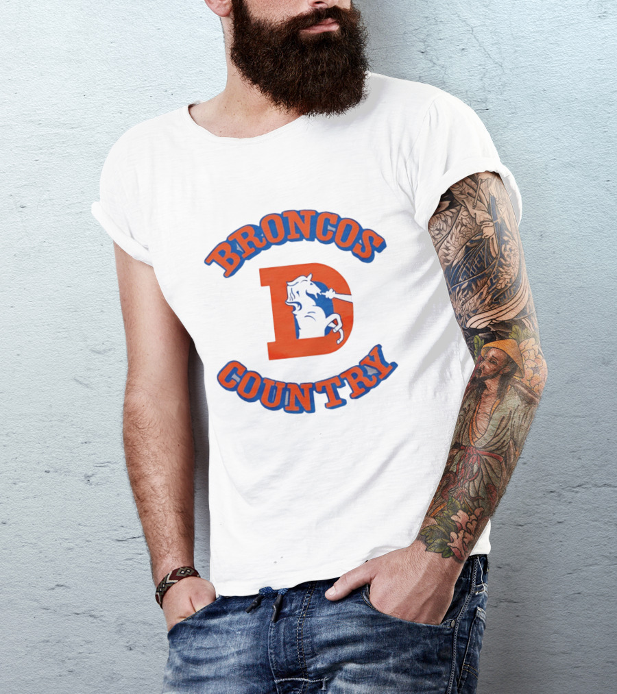 Broncos Country D Letter Horseshoe T-Shirt