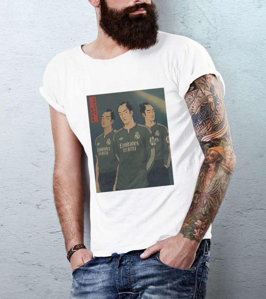 Emirates Fly Better Real Madrid Adidas Samurai Japanese T-Shirt
