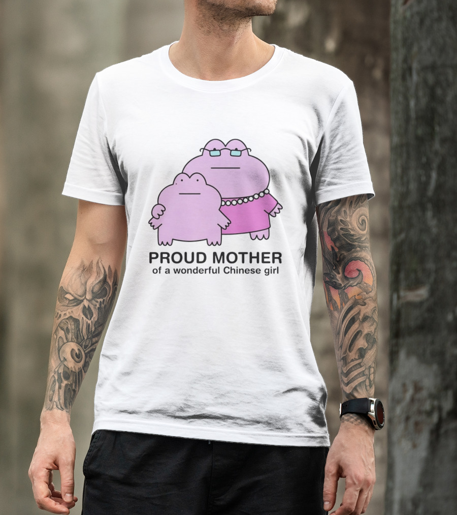 Proud Mother Of A Wonderful Chinese Girl Cartoon Characters T-Shirt