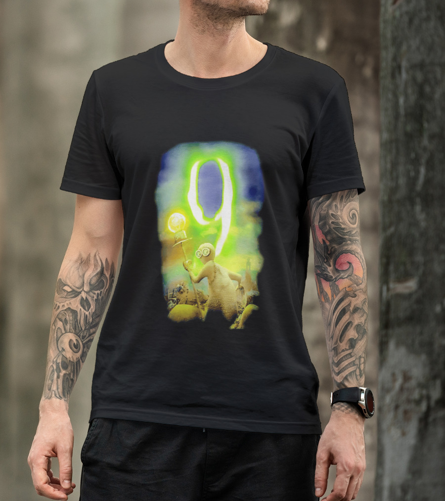 9 Movie Iconic Character With Light Bulb Staff And Gas Mask T-Shirt