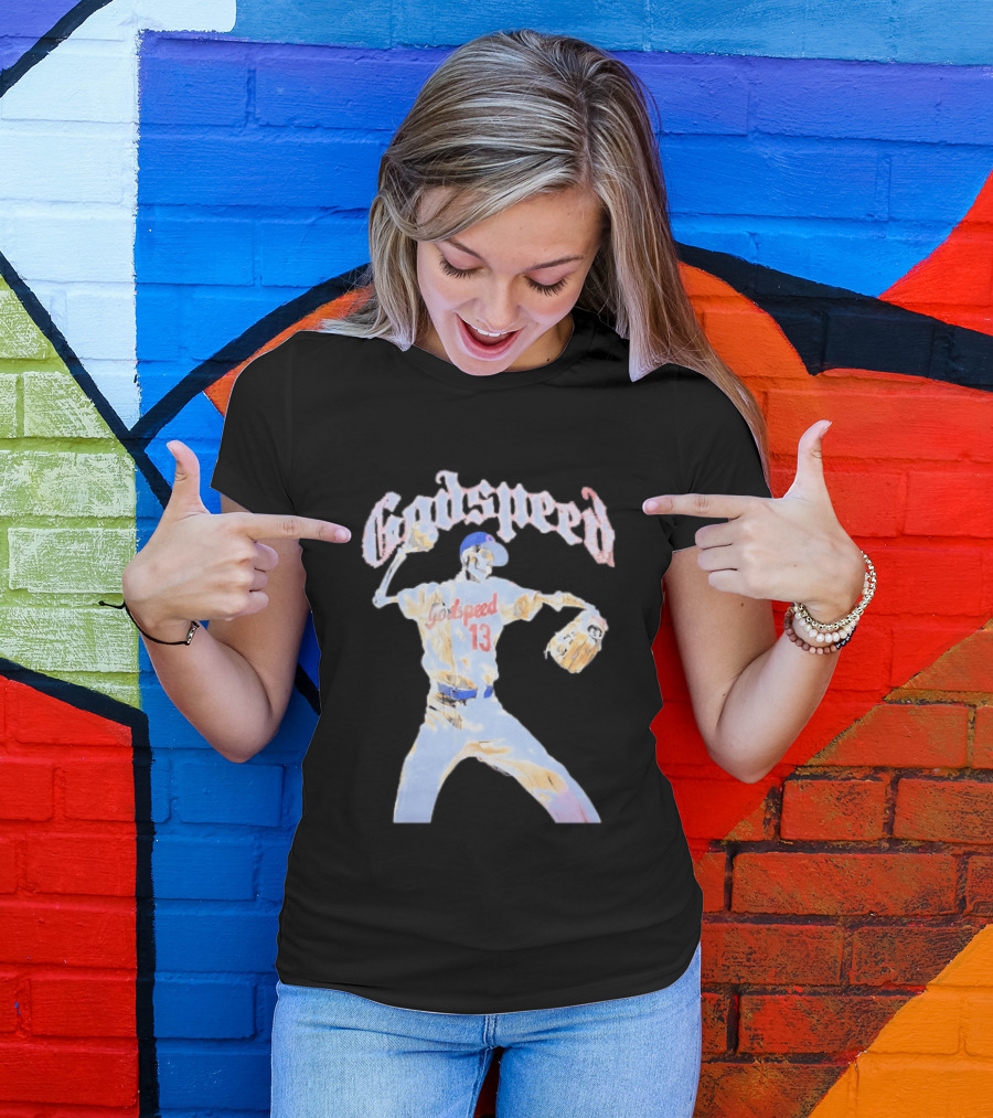 Godspeed Skeleton 13 Pitching Baseball Chicago Cubs T-Shirt