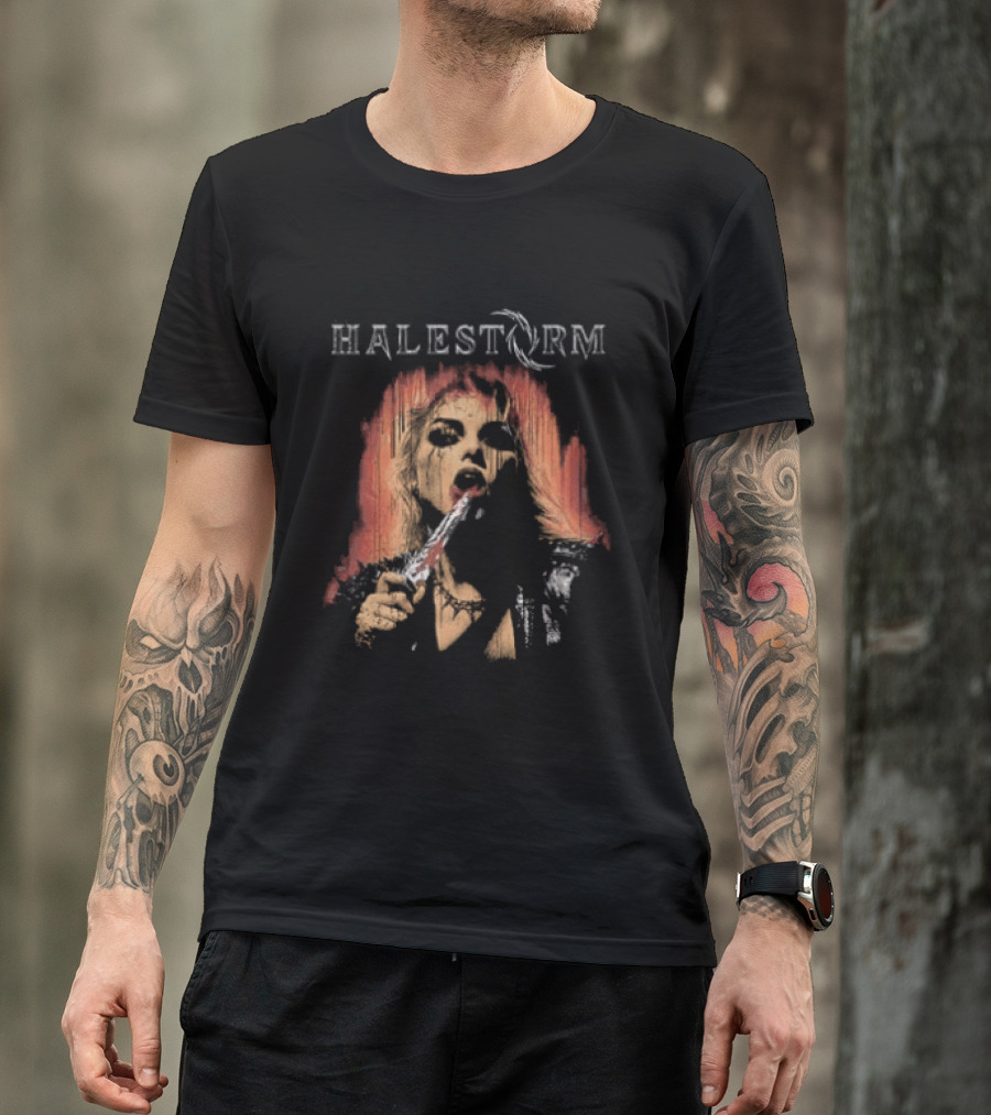 Halestorm Don't Forget To Smile Rain Blood T-Shirt