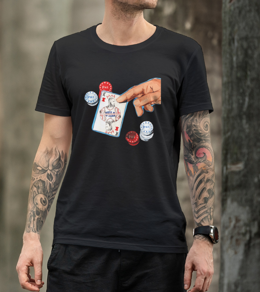 Philadelphia 76ers King Playing Card LeBron James The Last Hand T-Shirt